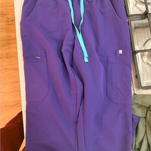 Figs Technical Collection Purple Scrub Pants